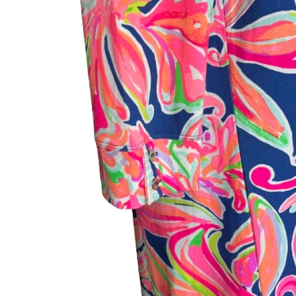 Lilly Pulitzer Emma Knit In Banana Flambé Engineered Knit Print Size Large - Picture 5 of 9